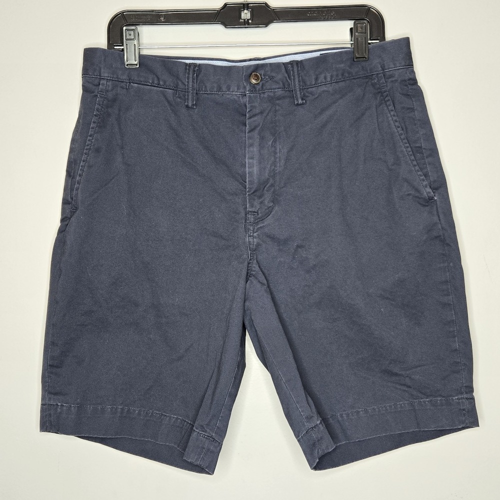 Polo Ralph Lauren Mens 32 Navy Blue The Polo Chino Shorts Stretch Classic Fit 9"